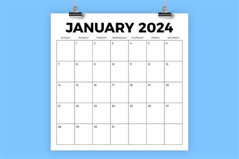 blank 2024 calendars|printable block calendar 2024.